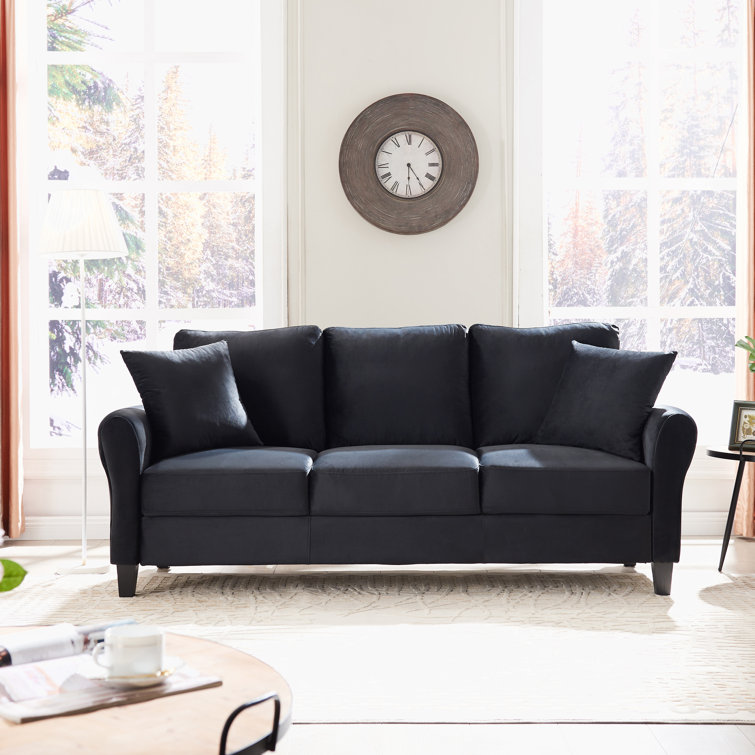 Wayfair grey deals velvet couch